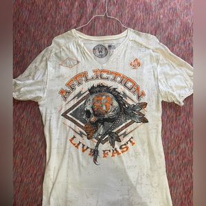 Affliction V-neck biker shirt